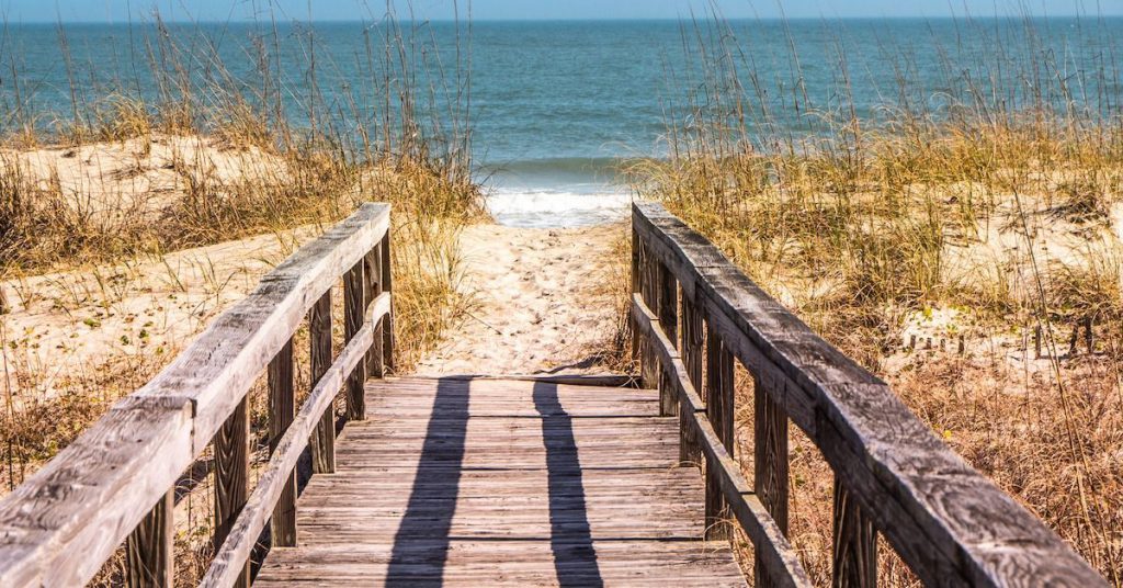 North Carolina Pier leading to the beach